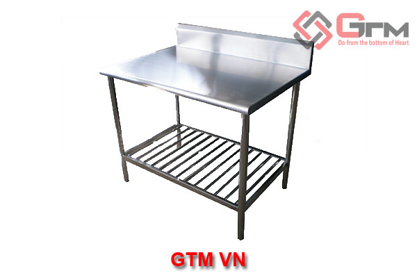 Bàn Inox Có Kệ Thanh GTM