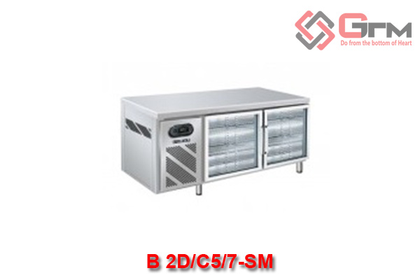 Bàn mát 2 cánh kiếng 1,5m - Không gáy B 2D/C5/7-SM