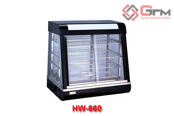 Tủ Kính Trưng Bày Giữ Nóng Sản Phẩm HW-660