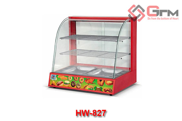 Tủ Kính Trưng Bày Giữ Nóng Sản Phẩm HW-827